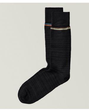 Paul Smith Tonal Signature Stripe Socks - Black