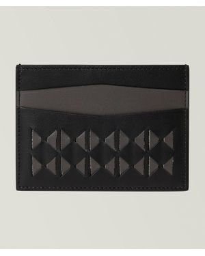 Serapian Mosaico Leather Cardholder - Black