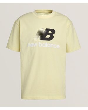 New Balance Logo Graphic Cotton T-Shirt - Natural