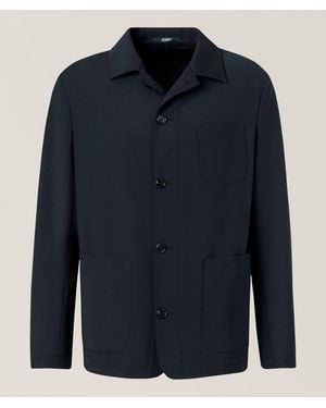 Joop! Wool-Blend Overshirt - Blue