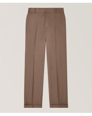Emporio Armani Stretch-Virgin Wool Dress Pants - Brown