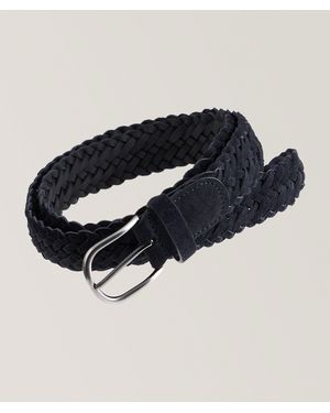 Anderson's Woven Suede Belt - Blue