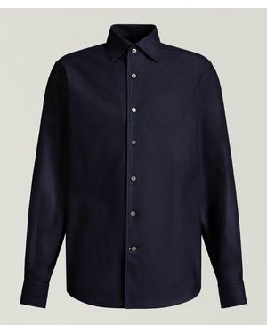 Robert Talbott Morgan Giro Inglese Cotton Shirt - Blue