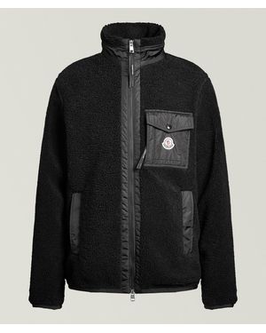 Moncler Teddy Zip-Up Sweatshirt - Black