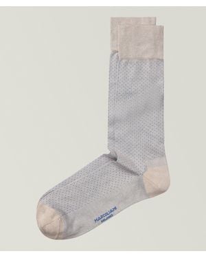 Marcoliani Micro-Pindot Fresh Of Modal Dress Socks - White