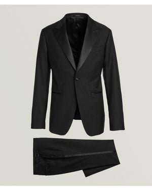 Harold Peak Lapel Virgin Wool Tuxedo - Black
