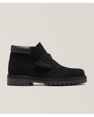 Clarks Suede Desert Boots - Black