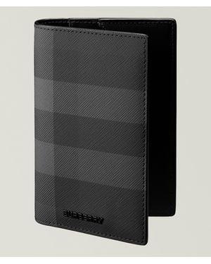 Burberry Checked Passport Holder - Black