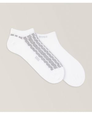 BOSS 2-Pack Cotton-Blend Ankle Socks - White