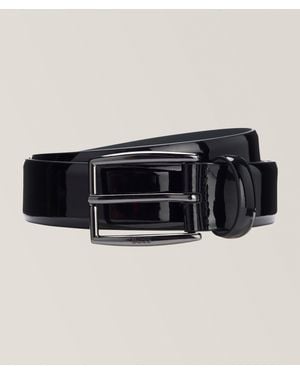 BOSS Dron Patent Leather Belt - Black