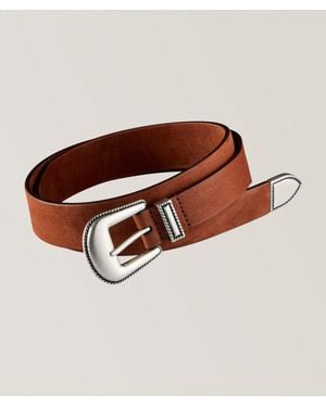 Anderson's Western Nubuck Leather Belt - Brown