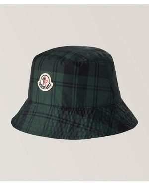 Moncler Reversible Plaid Bucket Hat - Green
