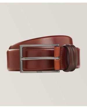 BOSS Carmello Leather Belt - Brown