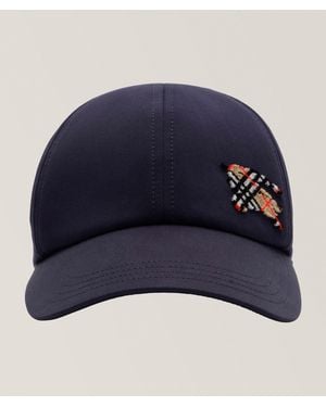 Burberry Knight Tropical Gabardine Baseball Cap - Blue