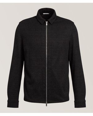 Marco Pescarolo Checked Cotton-Blend Overshirt - Black