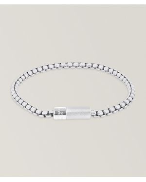 Tateossian Pop Box Chain Rhodium-Plated Bracelet - Metallic