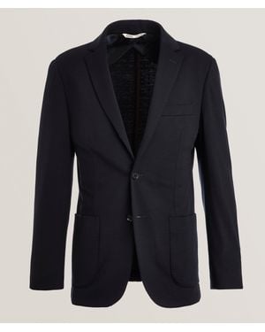 Maurizio Baldassari Merino Wool Stitch Sport Jacket - Blue