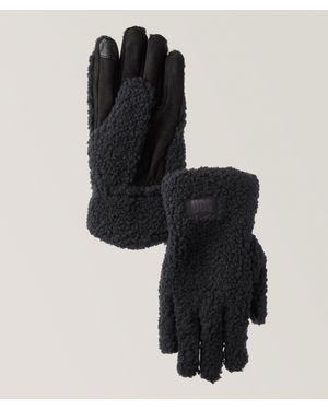 UGG Fluff Plush Fleece Gloves - Black