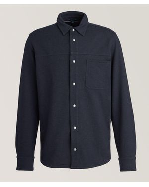 Patrick Assaraf Stretch-Pima Cotton Button-Down Shirt - Blue