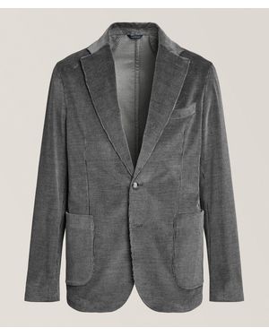 Patrick Assaraf Fine Corduroy Sport Jacket - Grey