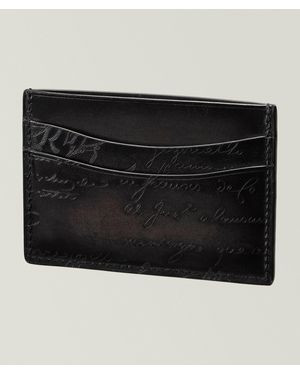 Berluti Scritto Venezia Leather Cardholder - Black