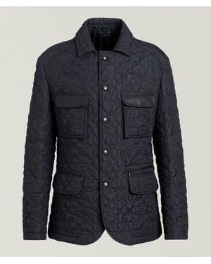 Etro Quilted Chore Jacket - Blue
