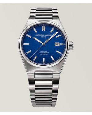 Frederique Constant Highlife Automatic Cosc Stainless Steel Bracelet Watch - Blue