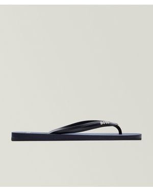 BOSS Logo Branded Flip Flop Sandals - Blue