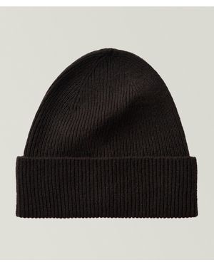 Tom Ford Ribbed Cashmere Beanie - Black