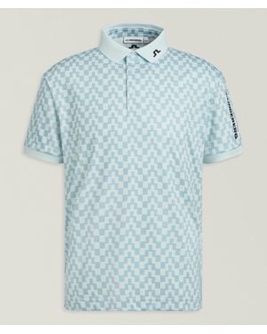 J.Lindeberg Tour Tech Print Polo Shirt - Blue