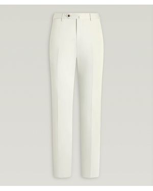 PT01 Slim-Fit Stretch-Cotton Gabardine Pants - White
