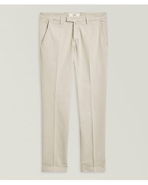 BRIGLIA Slim-Fit Stretch-Cotton Chinos - Natural
