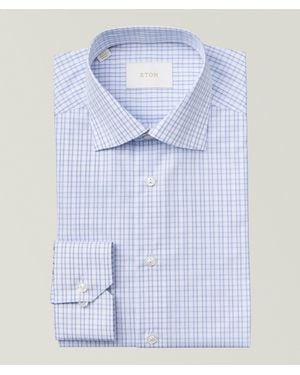 Eton Slim-Fit Elevated Check Dress Shirt - Blue