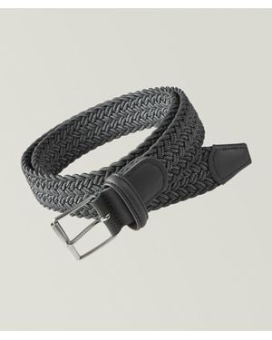 Anderson's Mãlange Contrast Woven Stretch Belt - Metallic