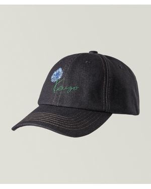 KENZO Tulip Embroidered Baseball Cap - Blue