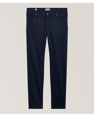Marco Pescarolo Supima Five-Pocket Garment-Dyed Pants - Blue