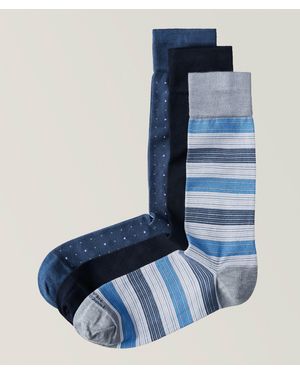Marcoliani Three-Pack Fresh Of Modal Socks Gift Set - Blue