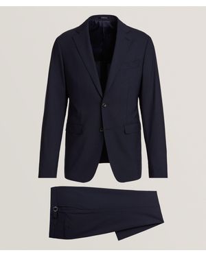 Harold Performance Stretch-Virgin Wool Suit - Blue