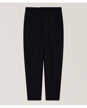 Emporio Armani 3D Effect Micro-Texture Jersey Pants - Blue