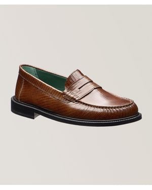 VINNY'S Yardee Moccasin Penny Loafers - Brown