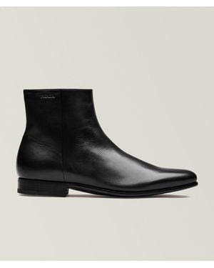 Prada Leather Ankle Boots - Black
