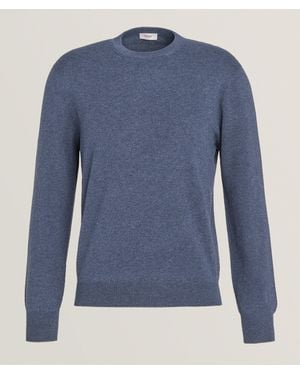 Agnona Cashmere Jersey Crewneck Sweater - Blue