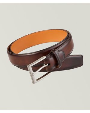 Magnanni Square Buckle Leather Belt - Brown