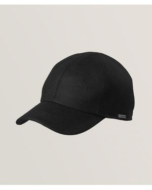 Wigéns Melton Earflap Wool Baseball Cap - Black