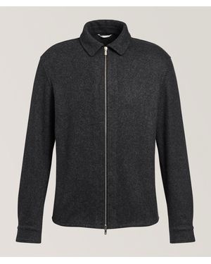 Marco Pescarolo Cashmere Full-Zip Overshirt - Black