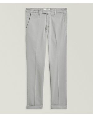 BRIGLIA Slim-Fit Stretch-Cotton Chinos - Grey