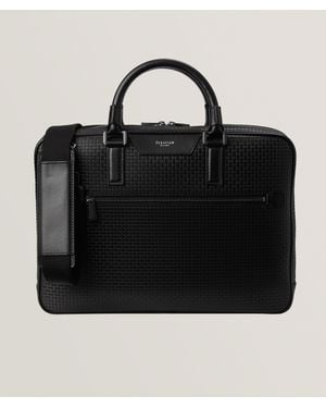 Serapian Stepan Canvas & Leather Extra Slim Briefcase - Black