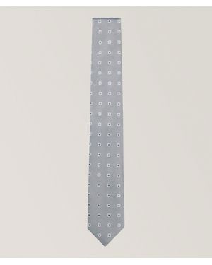 BOSS Jacquard Silk Tie - White