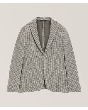BOSS Hanry Slim-Fit Houndstooth Sport Jacket - Grey