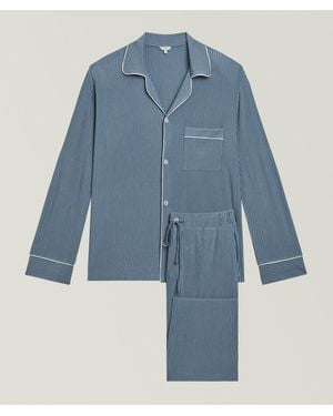 Eberjey William Duo Stripe Pyjama Set - Blue